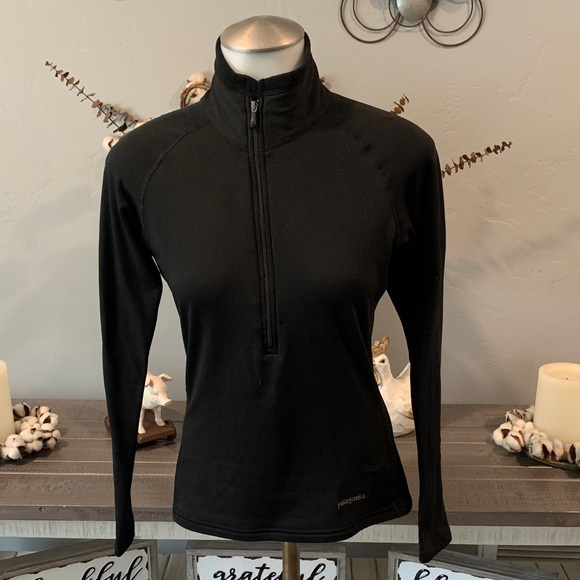 Patagonia Tops - Patagonia Women's Black Quarter-Zip Sweatshirt